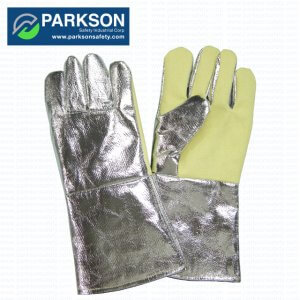 Heat resistant aluminum gloves