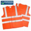 Security hi vis orange safety vest