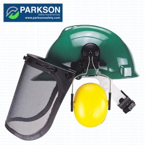 Forestry helmet (Helmet and Earmuff and Mesh Visor) Set