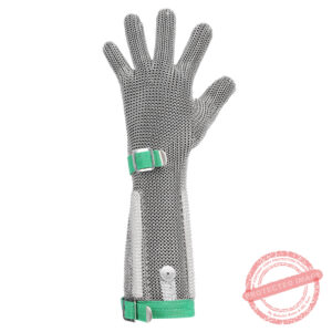Five Finger Glove with Extended Cuff Textile Strap